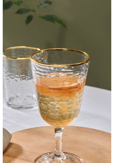 Karaca Akroma Transparent Kadeh 360 Ml Gold