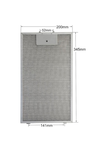 Bosch Uyumlu Dwk065g20t Davlumbaz Yağ Filtresi 20x34,5 Aspiratör Filtre