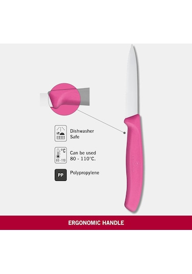 Victorinox 6.7636.L115 8 CM Tırtıklı Soyma Bıçağı Pembe