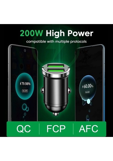Tongxida 200w Çift Usb Araç Şarj Cihazı 100w Mini Usb C Qc3, 200w Dual Usb, Oraf Marka, Cn Köken