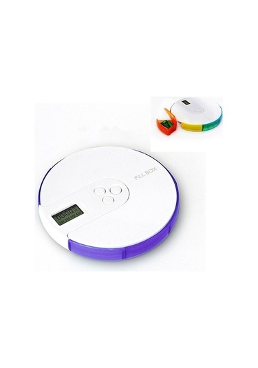 Tongxida Zamanlama Yaşlı Mor Taşınabilir Sones Elektronik Hatırlatma Hap Kutusu, Akıllı Ka Kutusu Mor