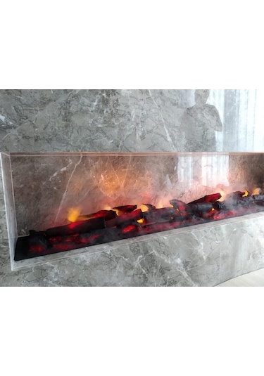 Miss Worble 3d Elektrikli Şömine Bluetoothlu Isıtıcısız 25 X 175 Cm