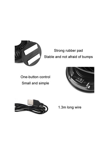 F611 Döndürülebilir Çok Açılı Hava Beslemeli Araba Sessiz Fanı 12v Çakmak