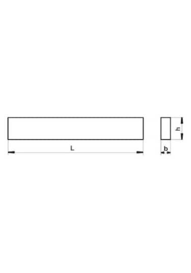 30x12x200mm. Evar Dikdörtgen Lama Torna Kalemi H.s.s. Dın4964