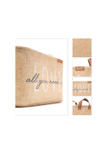 Ocean Home Textile Love Jüt Sepet 24 x 17 x 14 cm