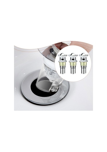 Suntek 3 Parça Lavabo Gider Tıkacı Silikon Conta Sağlam Stil C