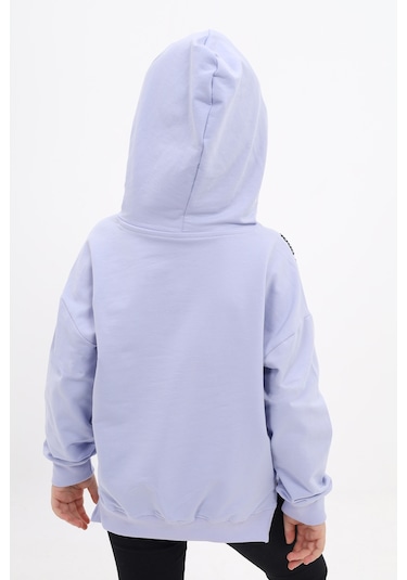 Toontoy Kız Çocuk Nakışlı Sweatshirt Koyu Mavi