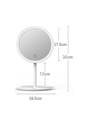 Unichrome Dokunmatik Led Işıklı Usb Girişli Yuvarlak Masa Üstü Makyaj Aynası
