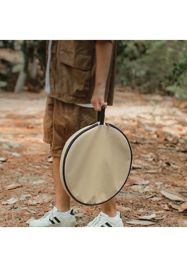 Açık Alüminyum Alaşım Katlanır Küçük Yuvarlak Masa Taşınabilir Kaldırılabilir Kamp Masası, Renk: Ahşap Renk, Boyut:ahşap Rengi Diğer Çok Renkli