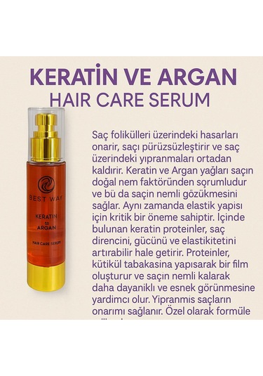 Bestway Kuaför Keratin Ve Argan Saç Serumu