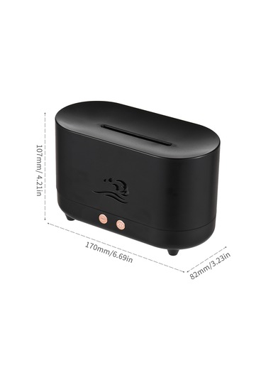 Vkemall Siyah Usb Ev Ofis Kullanıma Uygun 225ml 5v Otomatik Kapanma Korumalı Renkli Alevli Uyumlaştırıcı Aromaterapi Spreyleyici