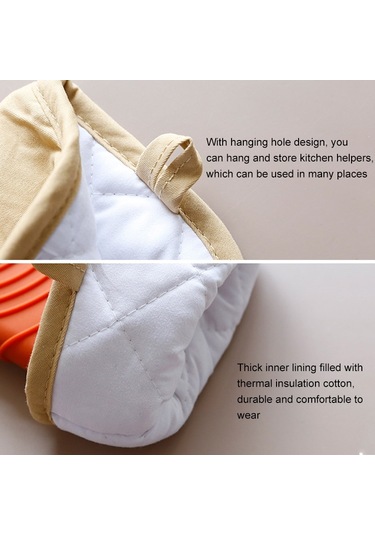 Sones Kalınlaştırılmış Silikon Eldivenler Ev Mikrodalga Fırın Anti-haşlanma Yalıtım Eldiveni