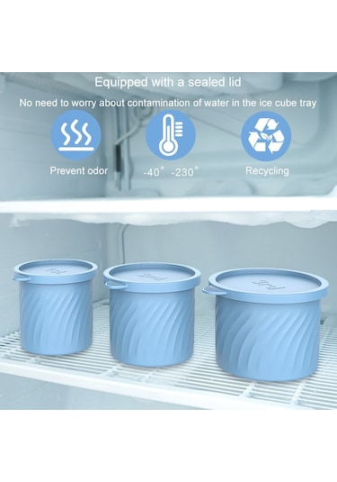 Sones Stanley Su Bardağı Silikon Buz Kalıbı Buz Küpleri Kolay Çıkarma, Renk: 2. Pembe Diğer