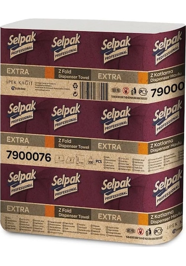 Selpak Professional Extra Z Kat Dispenser Havlu 200'lü 7900076