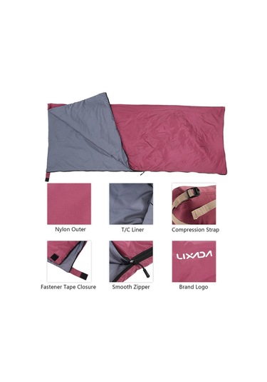 Koyu Yeşil Lixada 190 75 Cm Açık Zarf Uyku Tulumu Kamp Seyahat Yürüyüş Çok Fonksiyonlu Ultra Hafif 680g Koyu Yeşil