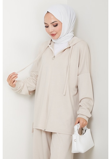 Kapüşonlu Oysho İkili Takım 1609 - Taş Taş