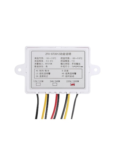 Pazly Çift Ekranlı Zfx-st3012 220v/1500w Akıllı Dijital Termostat Kontrol Cihazı