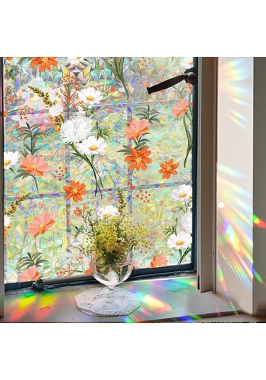 Suntek Gizlilik Pencere Filmi Çiçekli Lekeli Yapışkan Statik
