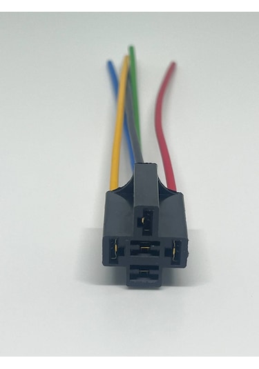 Mini Röle Soketi 4 - 5 Fişli Bakır Kablolu Pirinç Terminalli 1.50