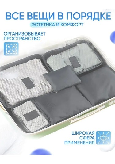 Organajzer Doroznyj Seyahat Yolculuk Düzenleyici Valiz Seti 170161562 Gri