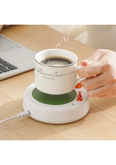 Elmpaly Yeşil 55 C Sabit Sıcaklık Manyetik Karıştırmalı Usb Isıtıcı