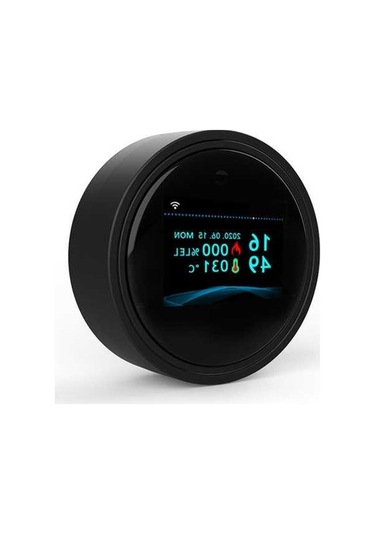 Pazly Akıllı Gaz Alarmı - Wifi Tuya Uyumlu, Lcd Ekranlı, Doğalgaz/lpg Dedektörü, Mutfak/banyo/depo İçin Siyah Siyah