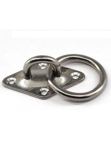 2'li Halkalı Mapa. Paslanmaz Krom. 4 Delikli 8mm