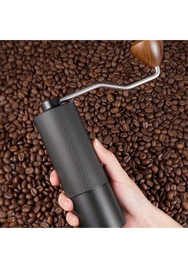 Fochsia Siyah Dijital Ayarlı Paslanmaz Çelik Konik Değirmen Manuel Kahve Öğütücü Hediye Kutusu