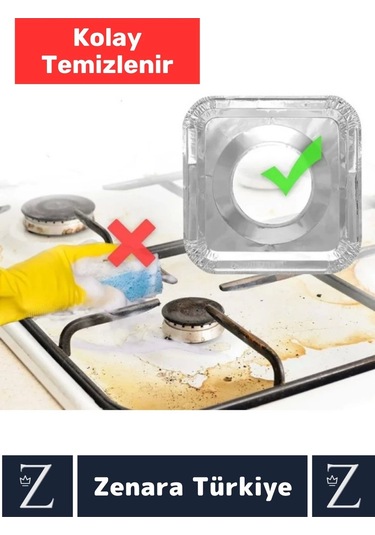 Premium Uzun Ömürlü Dayanıklı Kolay Temizlenir Ocak Kir Yağ Önleyici Alüminyum Koruyucu Folyo 12 Adt