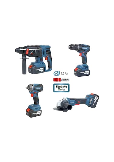 Proter PST 914 Quatro Şarjlı 4'lü Set