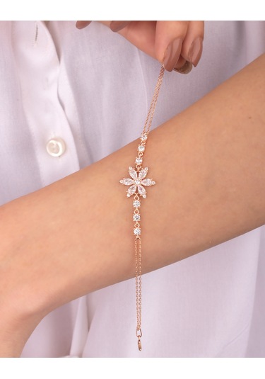 925 Ayar Gümüş Nergis Çiçeği Bileklik N11.3485