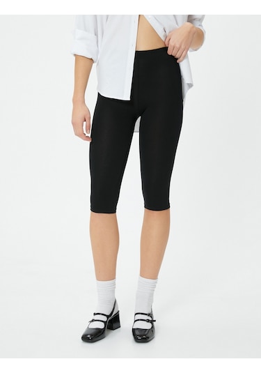 Koton Kapri Tayt Standart Bel Dar Kalıp Siyah 4sal40127ık Siyah