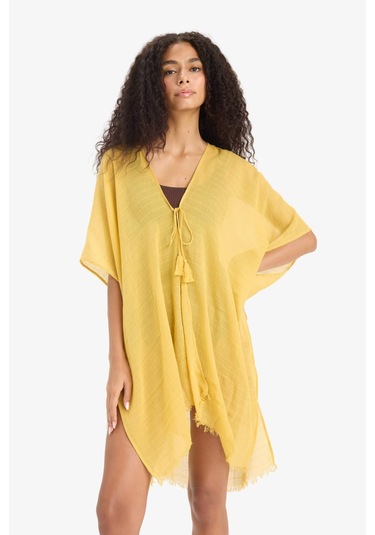 Defacto Regular Fit Pamuklu Kimono-fall İn Love Z0696az25spyl278 Sarı