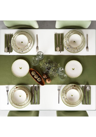 Güral Flora Green 16 Parça 4 Kişilik Yemek Takımı 4883 Desenli