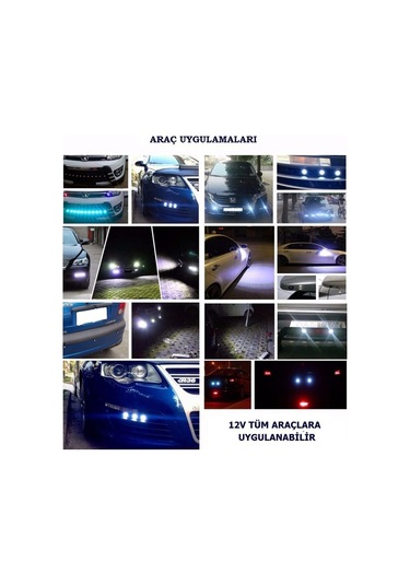 Replax Kartal Göz 12v Ayna Altı Led Lamba 22 Mm Beyaz 2 Li Cob Le