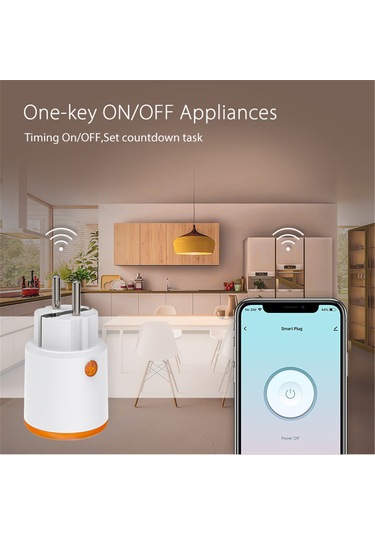 Konesam "tuya Zigbee 3.0 Akıllı Priz 16a - Enerji Ölçerli, Ses Kontrollü, Avrupa Standardı"