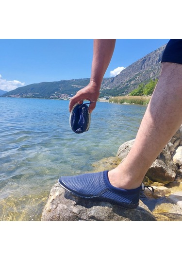 Serabien M Lacivert Kaydırmaz Taban Havuz Deniz Sörf Ayakkabısı 001