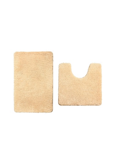 Youtek 2 Parça Banyo Paspas Seti: 50x78 Cm Banyo Paspası Ve 50x40 Cm U-şekilli Tuvalet Paspası, Kaymazsız Tabanlı, Yıkama Makinesine Uygun, Bej Diğer