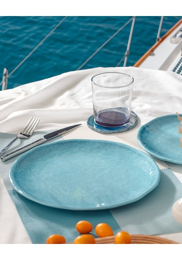 Madame Coco Mady 6 Kişilik 18 Parça Yemek Takımı - Turkuaz Yeşil