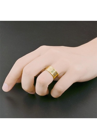 Gümüş Yeni Ürünler Ve Titanyum Çelik Erkek Yüzüğü Eğlence İş Rüzgar Yüzüğü Avrupa Ve Amerikan El Aksesuarlarının Geniş Versiyonu 12 Gümüş