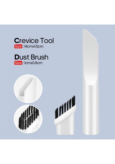 Yaozixa 10000pa Süction 120w Hızlı Şarjlı Type-c Kablosuz Araç Süpürgesi - Kuru/ıslak Kullanım, Evcil Hayvan Tüyü Temizliği, Mini El Tipi Beyaz