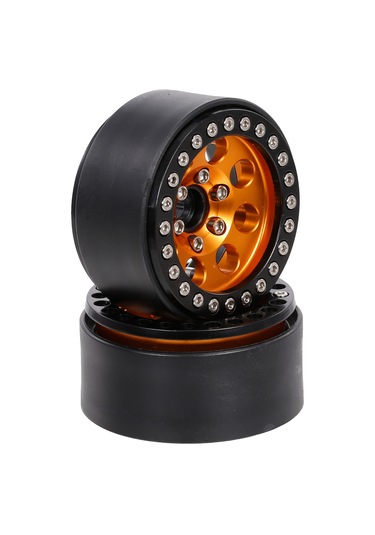 Ximistore9 1/10 Rc Tırmanma Aracı İçin 8 Delikli Metal Jant - Siyah/altın/kırmızı Seçenekli