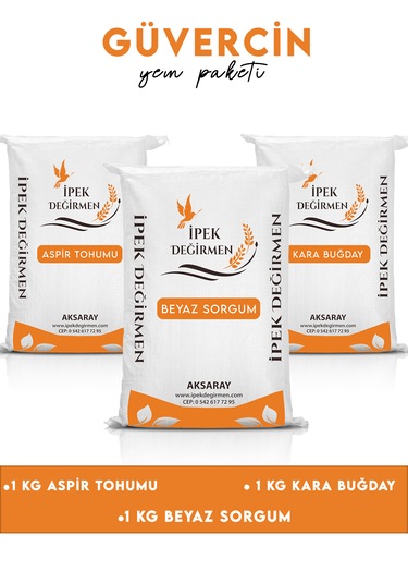 İpek Değirmen 3 Kg Premium Güvercin Yemi Sorgum Aspir Kara Buğday