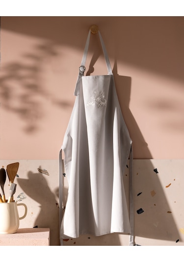 Madame Coco Cally %100 Pamuk Mutfak Önlüğü - Gri 8684427188934 Gri