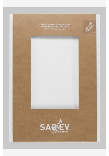 Sarev New Slow City Beyaz %100 Pamuk Tek Kişilik Lastikli Çarşaf Seti Beyaz