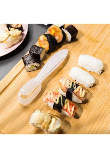 Pxcl 2 Adet Suşi Kalıbı, Mutfak Bento Suşi Onigiri Kalıp Aracı Ka Şeffaf