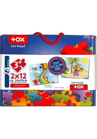 Tox Gökkuşağı 3+ Keçe Yapboz 3 Yaş Puzzle T042