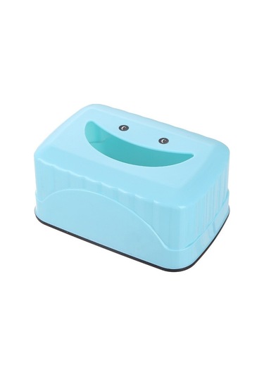 Sky Blue-1 Adet Sevimli Pp Gülümseme Yüz Doku Tutucu Kılıf Islak Mendil Peçete Kutusu Islak Mendil Saklama Kutusu Ev Odası Depolama Organizatör