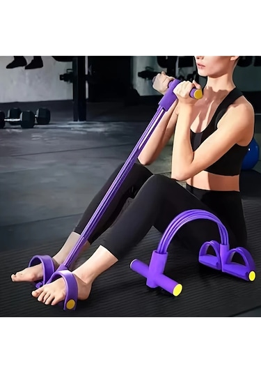 Willowhaven Mavi 4'lü Yoga Direnç Lastiği - Esneme Kol Bacak Karın Antrenmanı Mavi