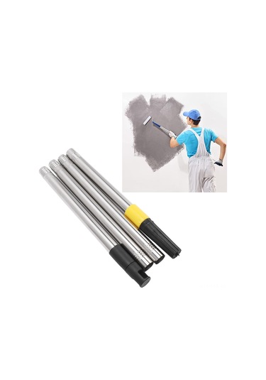 Fosenze Stainless Steel Çekirdekli Boya Roller Uzatma Kolu, 115cm Uzayabilir, Bölünebilir, Temizlik Ve Boyama Aracı